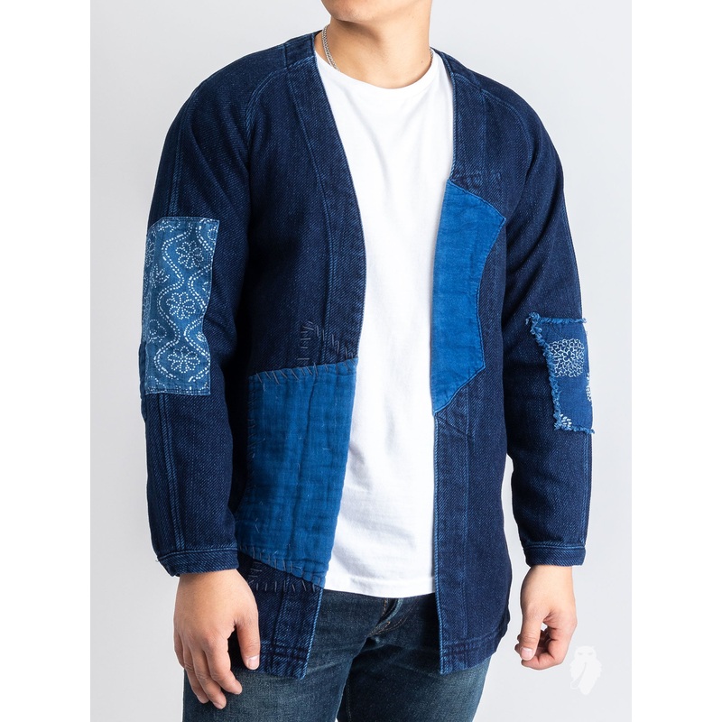 “10th Anniversary” Haori Sashiko Shirt in Washed Indigo