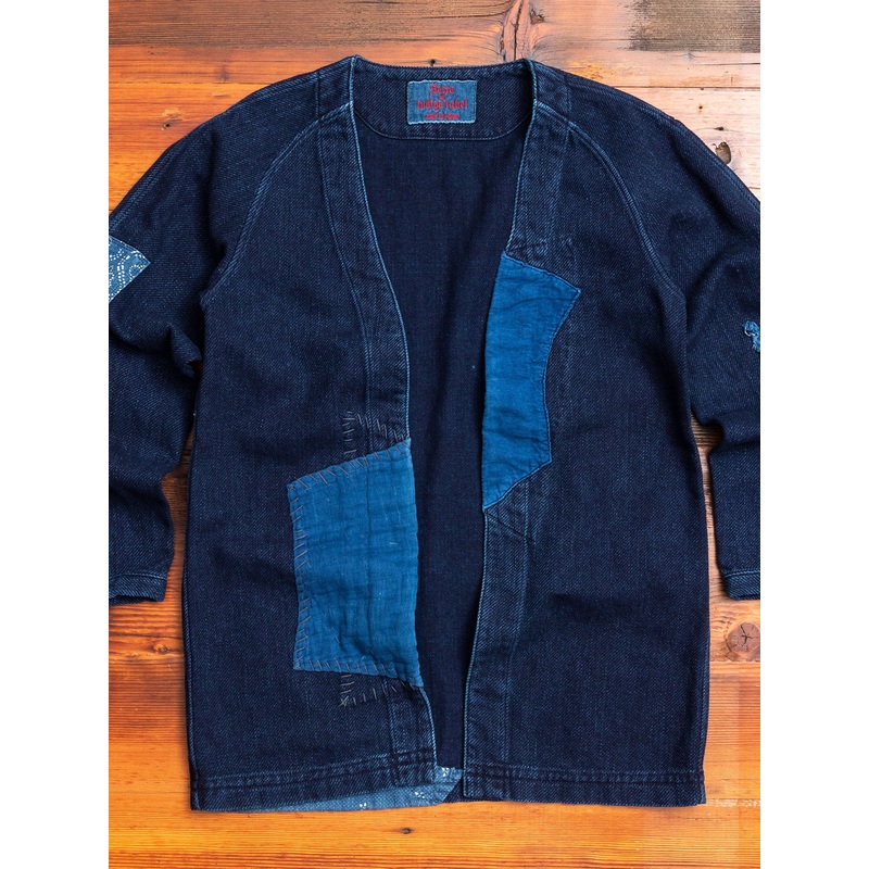 “10th Anniversary” Haori Sashiko Shirt in Washed Indigo