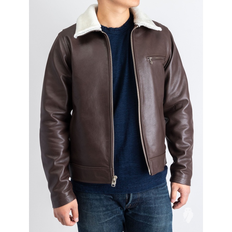 “10th Anniversary” Leather Jacket in Brown