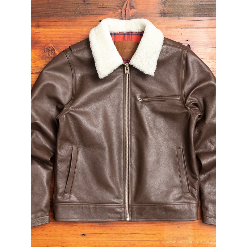 “10th Anniversary” Leather Jacket in Brown