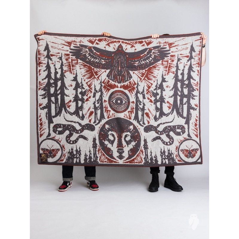 “Eye of the Forest” Norwegian Wool Blanket