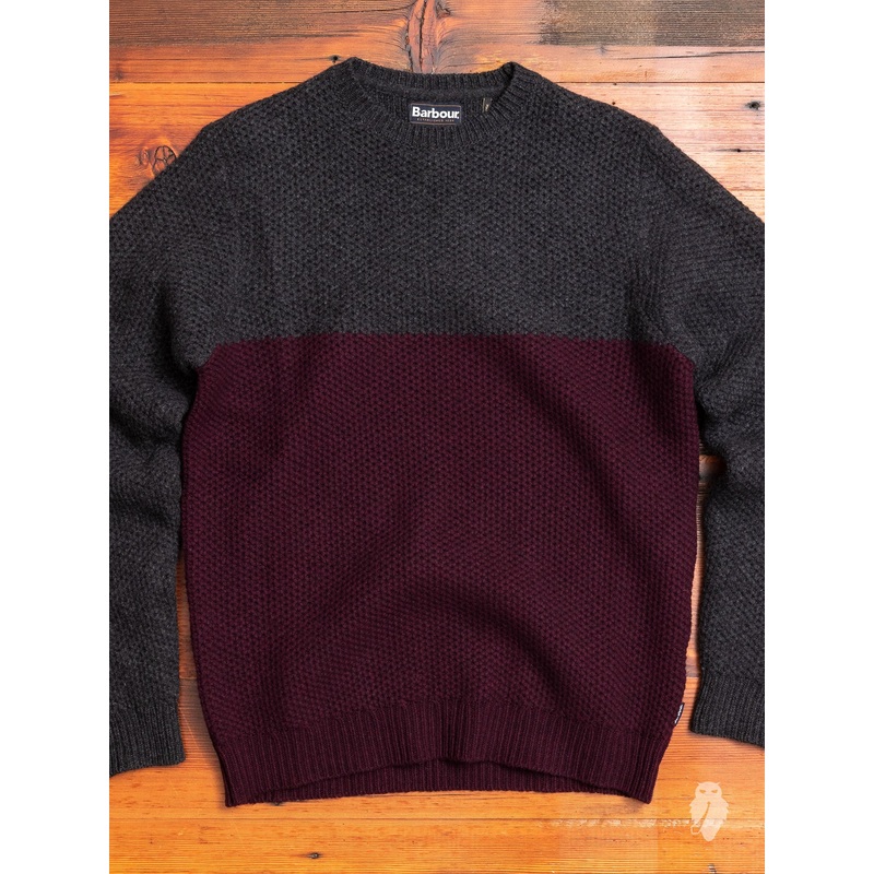 “Talon” Crewneck Sweater in Merlot