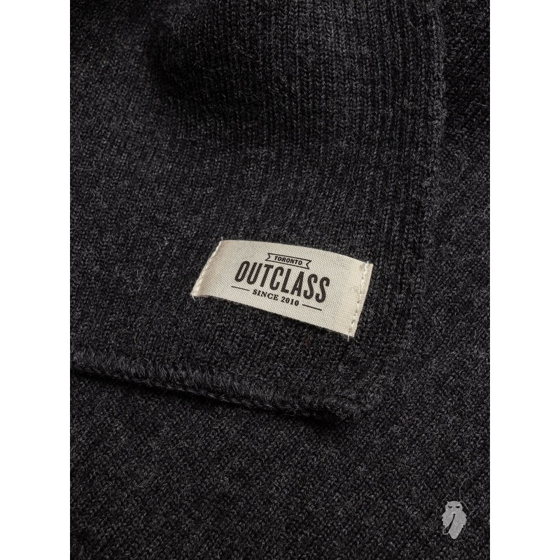 Wool Scarf in Charcoal