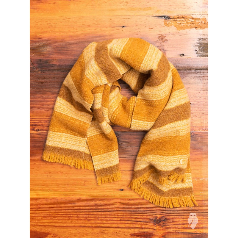 Wool Scarf in Brown Stripe