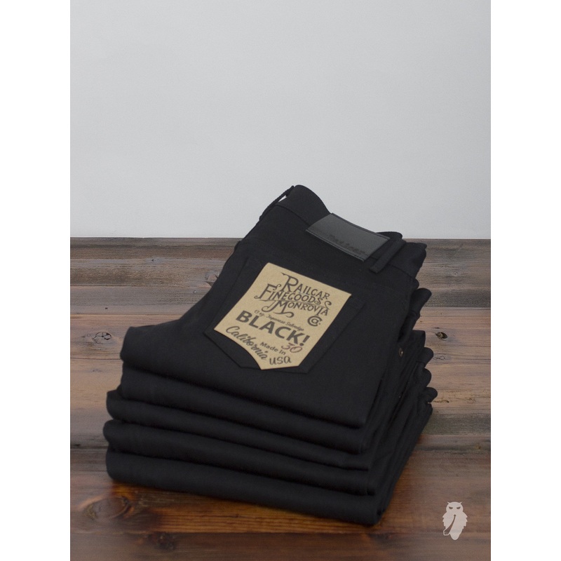 x026 13oz Black Selvedge Denim – Spikes Fit