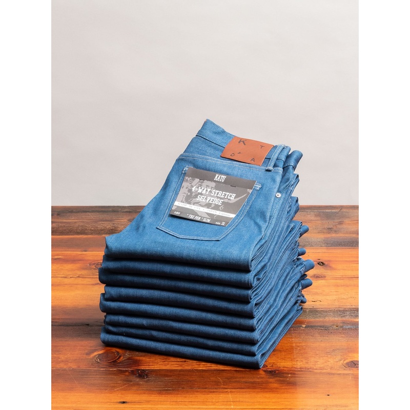 “Cobalt” 10.5oz Stretch Selvedge Denim – Pen Slim
