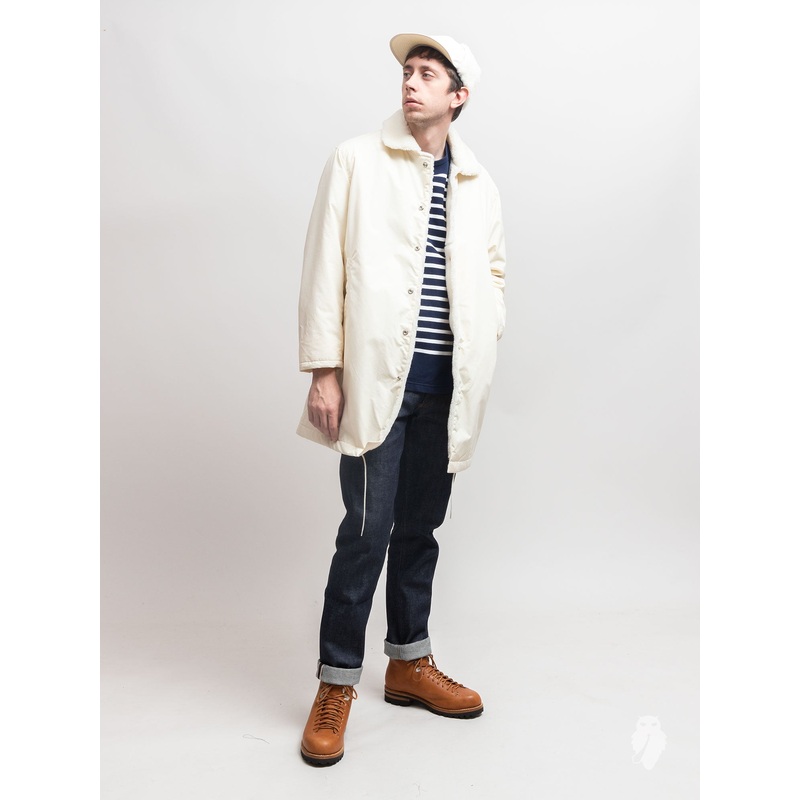 “Quart” Long Coat in Cream