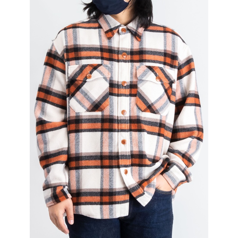 Big Check CPO Shirt in Orange