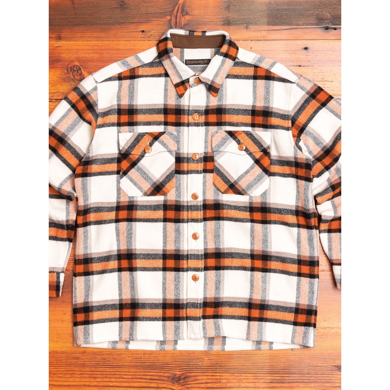 Big Check CPO Shirt in Orange