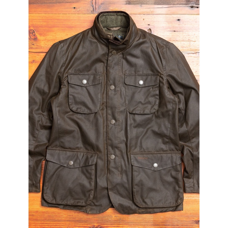 “Ogston” Wax Jacket in Olive