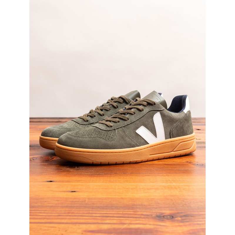 V-10 Gum Sole Sneaker in Mud Suede