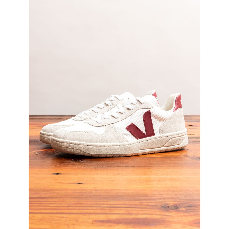 V-10 B-Mesh Sneaker in White Natural Marsala