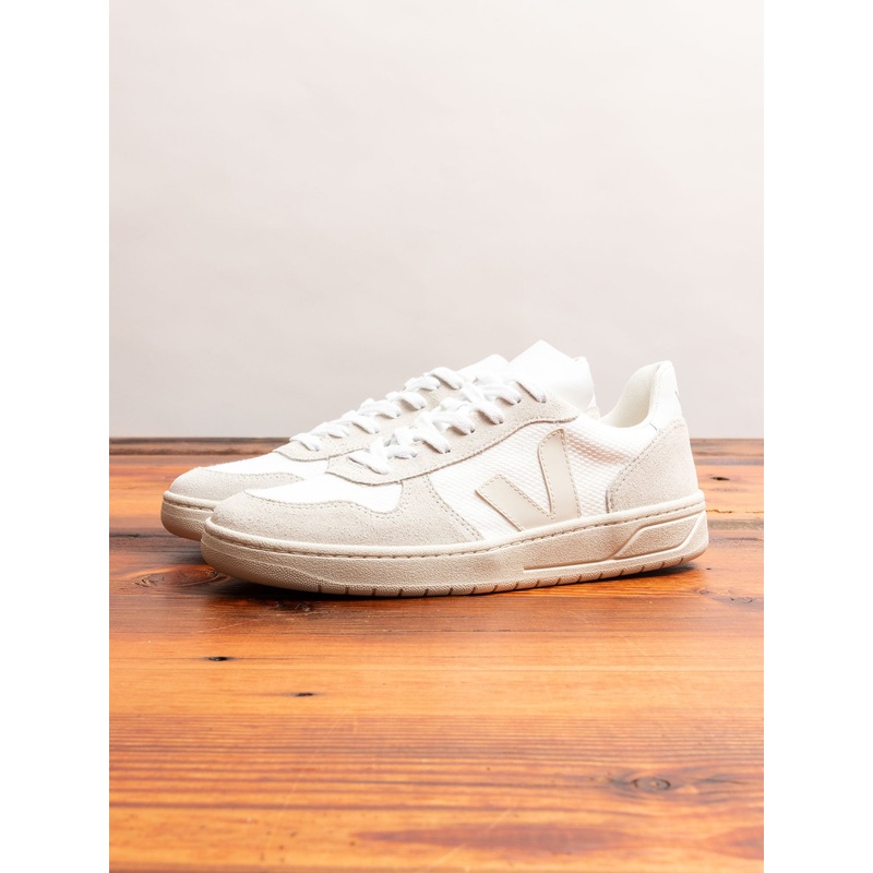 V-10 B-Mesh Sneaker in White Natural Pierre