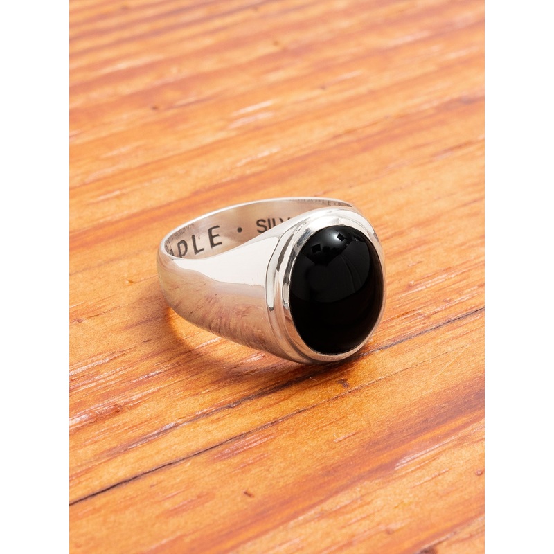 Tommy Signet Ring in Silver/Onyx