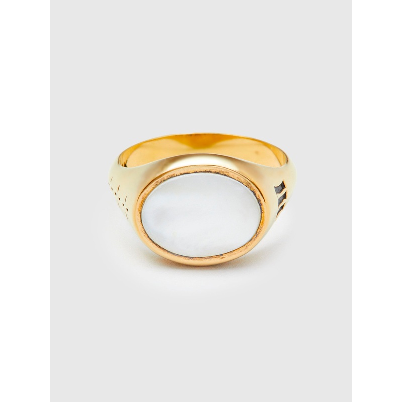 Tubby Ring in Gold/Mother of Pearl