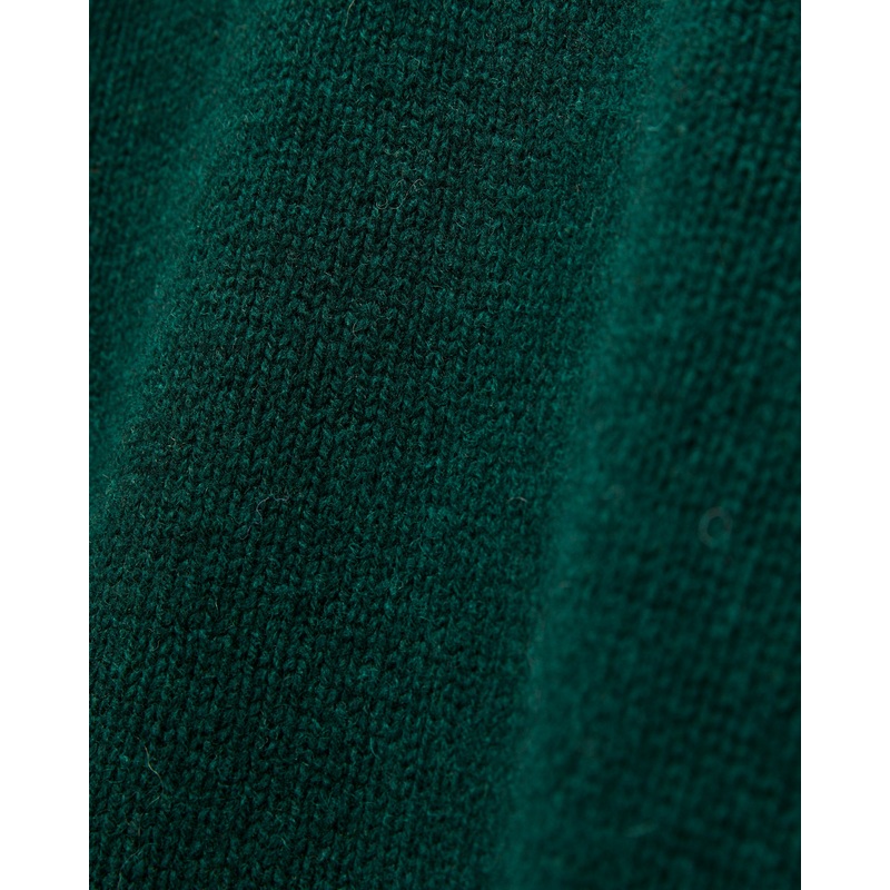 “Boxy Space Knit” Wool Sweater in Bottle