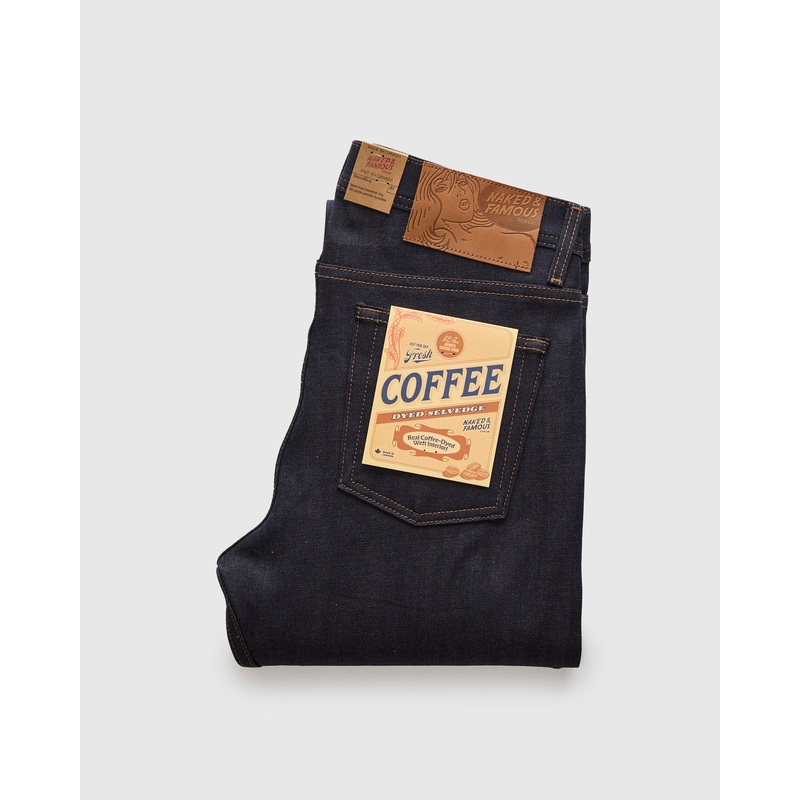 “Coffee Dye” 12.5oz Selvedge Denim – Weird Guy Fit