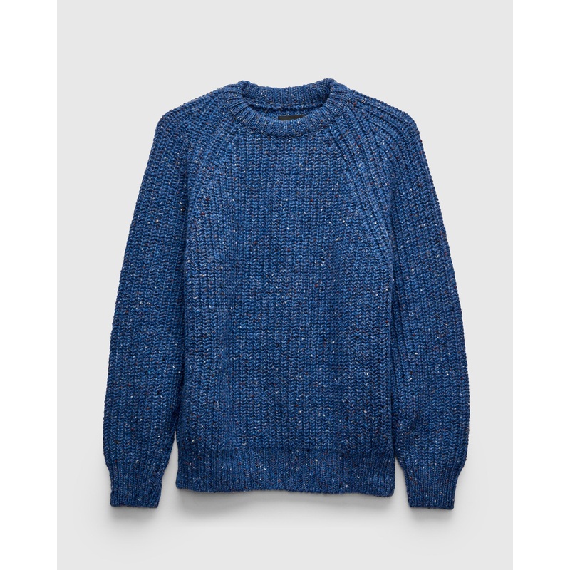 “Taste Of The Future” Wool Knit Sweater in Blue Fantasy