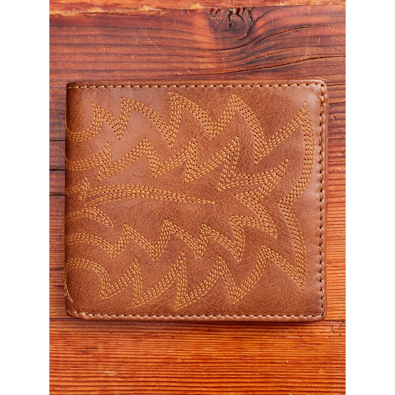 Western Bifold Wallet in Dark Brown