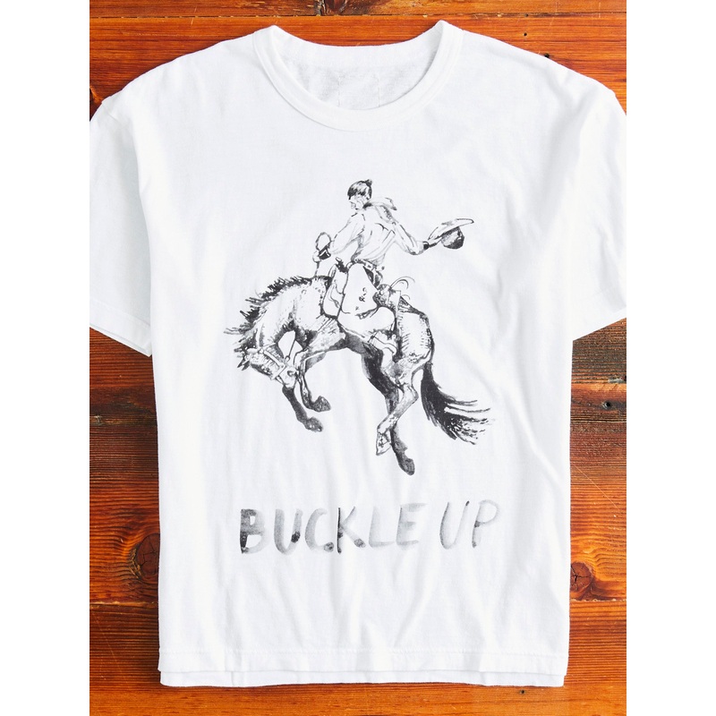 “Buckle Up” Jumbo Tee S/S in White