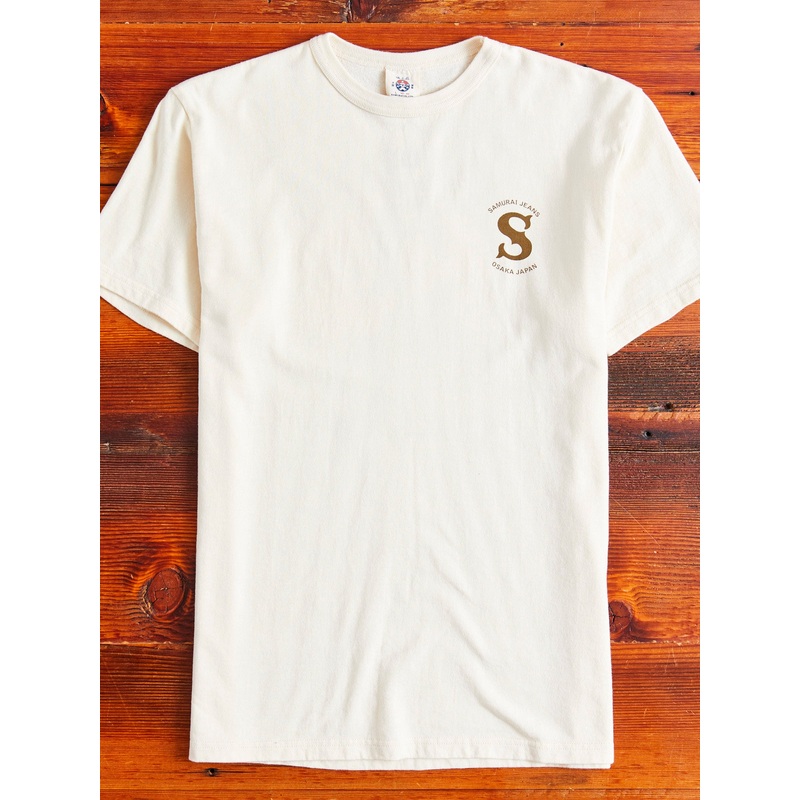 “Ranji” Inlay Loopwheel T-Shirt in Ivory