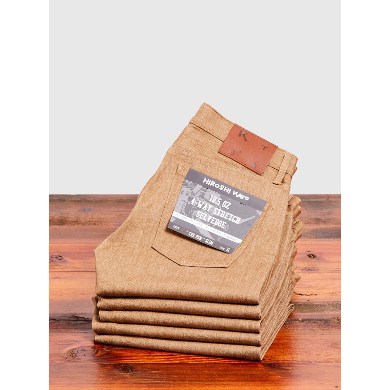 “Copper Raw” 10.5oz Stretch Selvedge Denim – Pen Slim