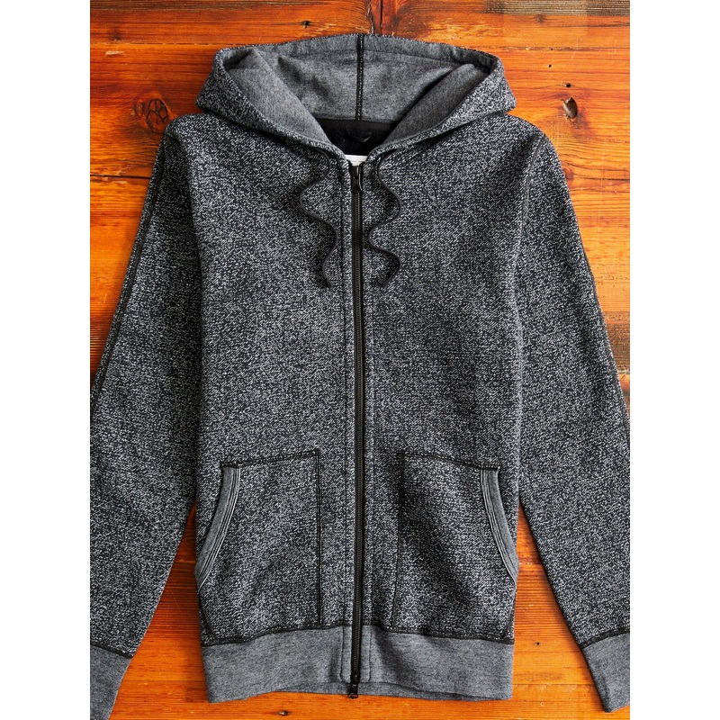 “Tiger Fleece” Zip Hoodie in Black