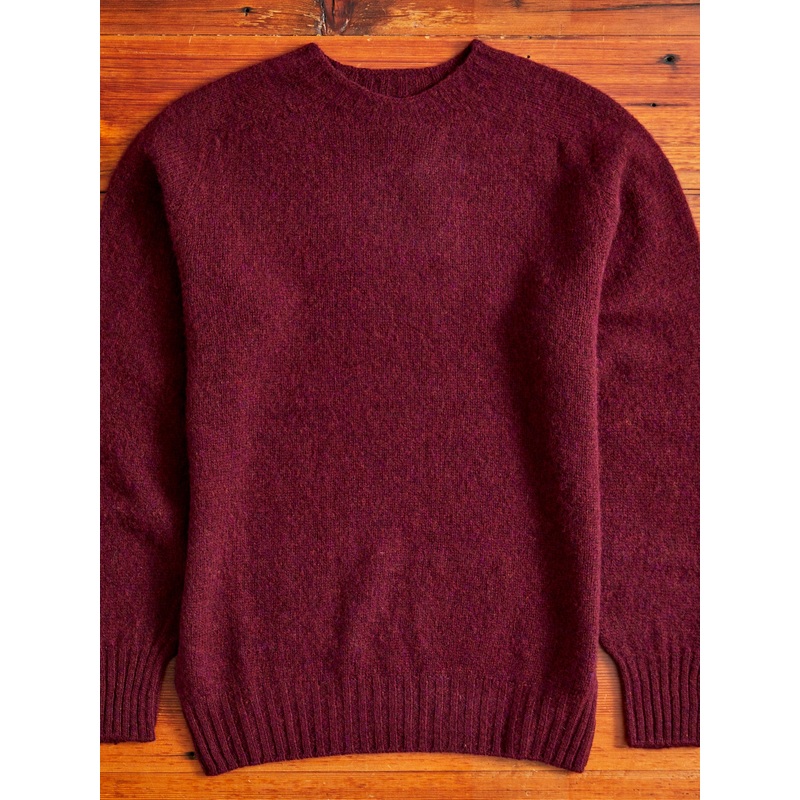 “Birth of the Cool” Wool Sweater in Bordeaux