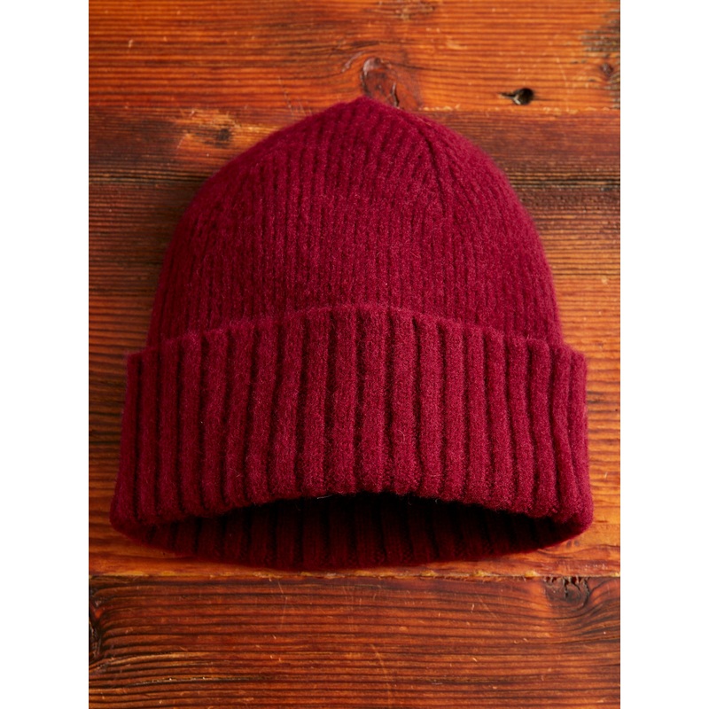 “King Jammy” Wool Beanie in Bordeaux