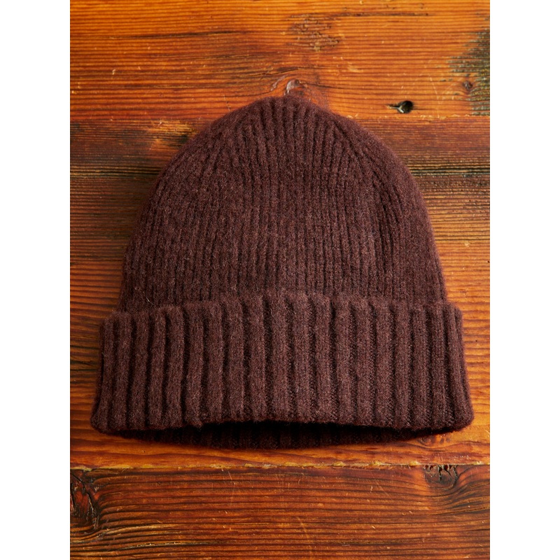 “King Jammy” Wool Beanie in Chocolate