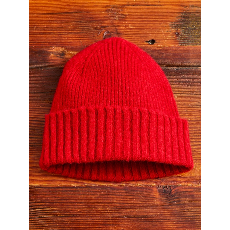 “King Jammy” Wool Beanie in Red Fire