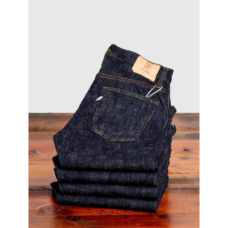 WSB-013 “Double Slub” 16oz Rinsed Selvedge Denim – Slim Tapered Fit