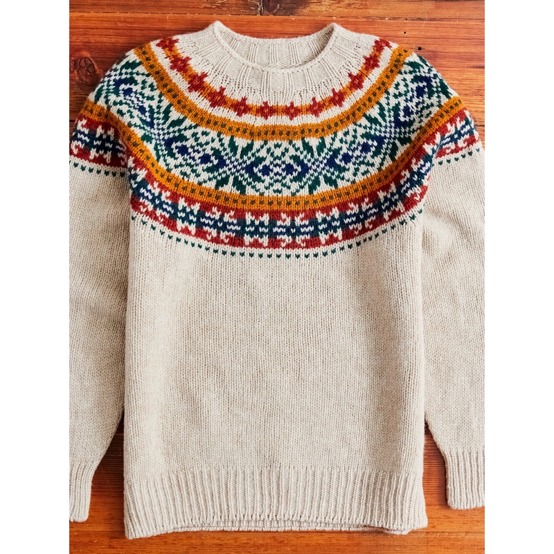 “Fragments Of Light” Knit Sweater in Biscuit