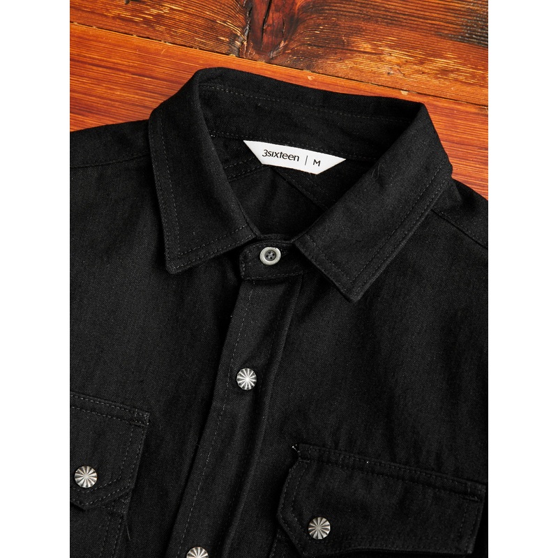 Crosscut Western in Black Denim