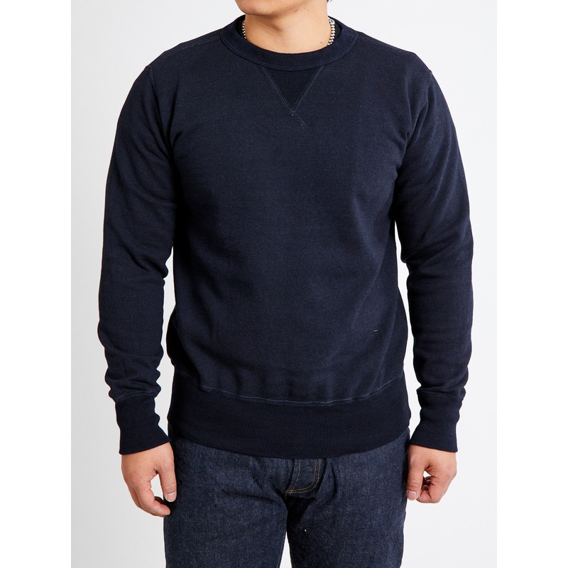 “Aishibu” Crewneck Sweater in Indigo