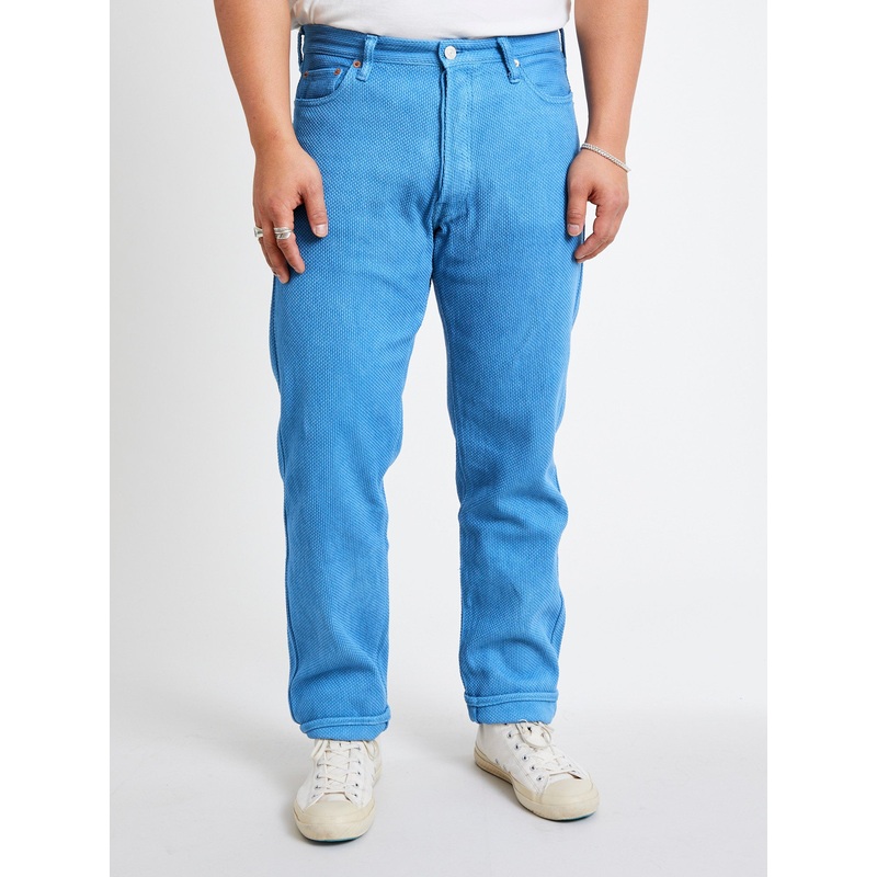 “Awa-Ai” Asagi Indigo Sashiko Pants – Regular Tapered Fit