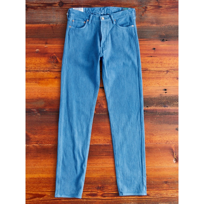 “Awa-Ai” Asagi Indigo Sashiko Pants – Regular Tapered Fit