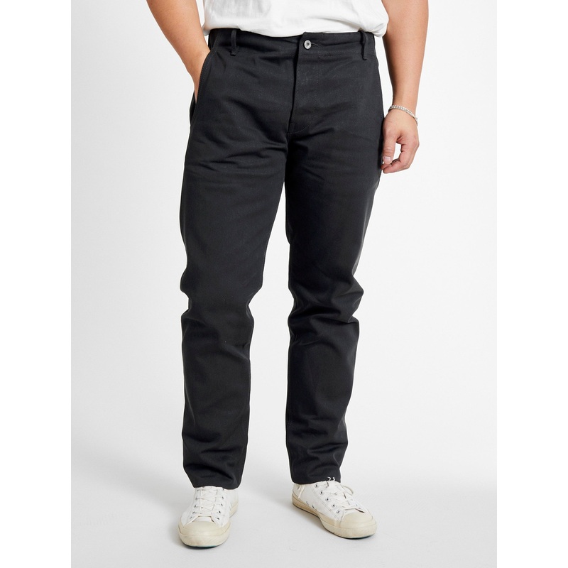 “Infantry Pant” in Grey Selvedge Twill