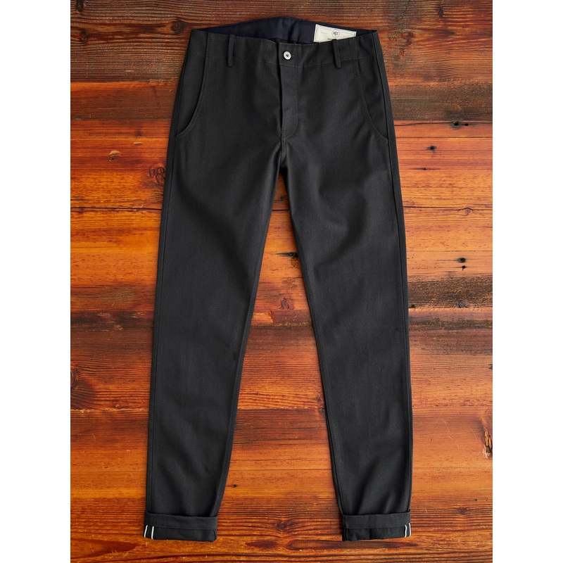 “Infantry Pant” in Grey Selvedge Twill