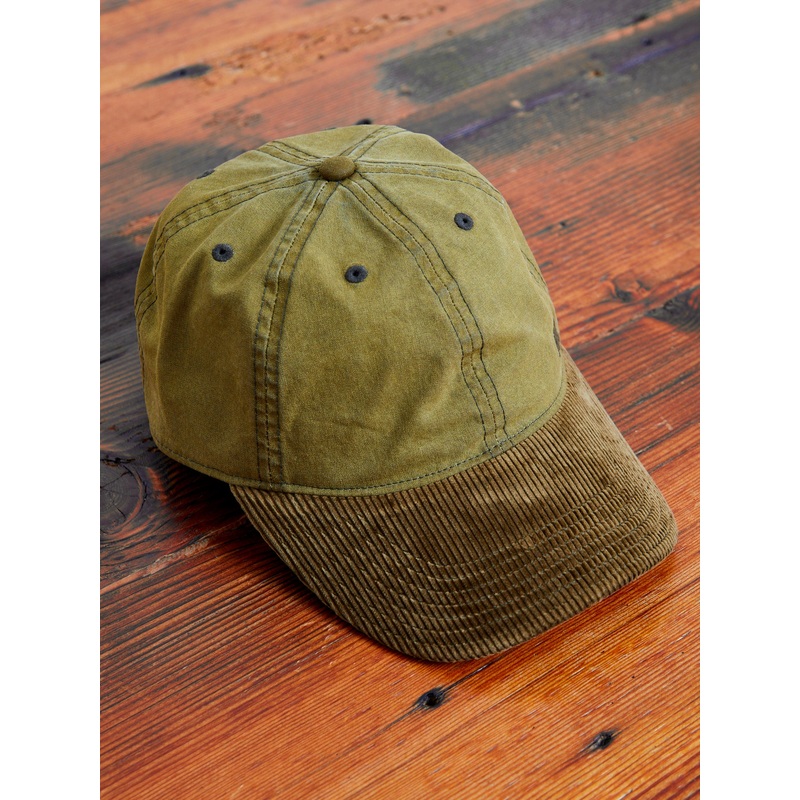Oilcloth Baseball Cap in Explorer Olive