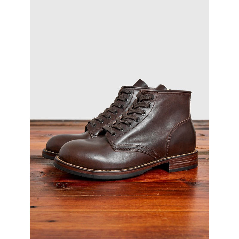 Brigadier Boots-Folk in Dark Brown Italian Horsehide