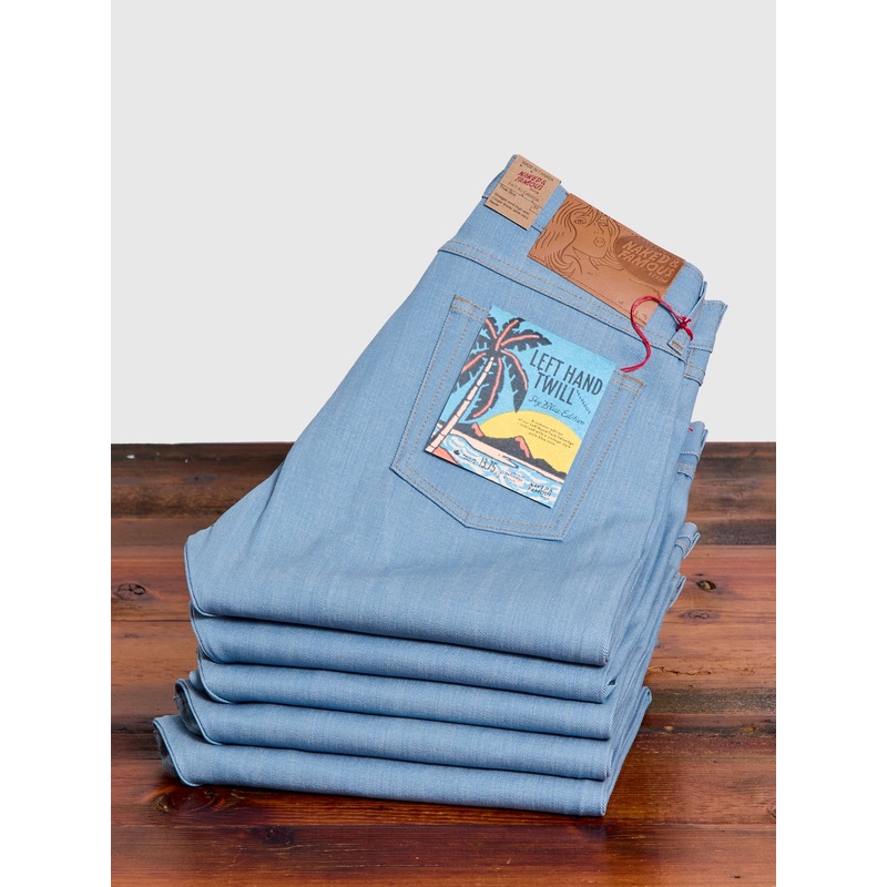 “Left Hand Twill Sky Blue” 13.75oz Selvedge Denim – True Guy Fit