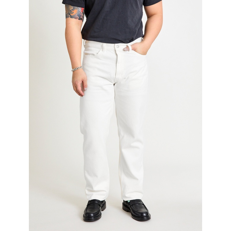 Fine Sashiko 5-Pocket Pants in Natural