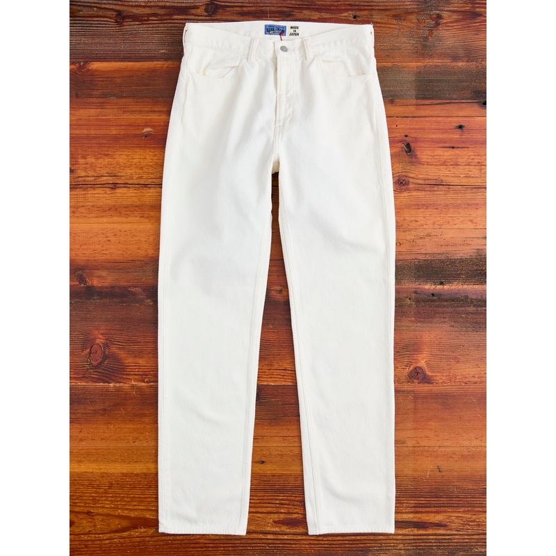 Fine Sashiko 5-Pocket Pants in Natural