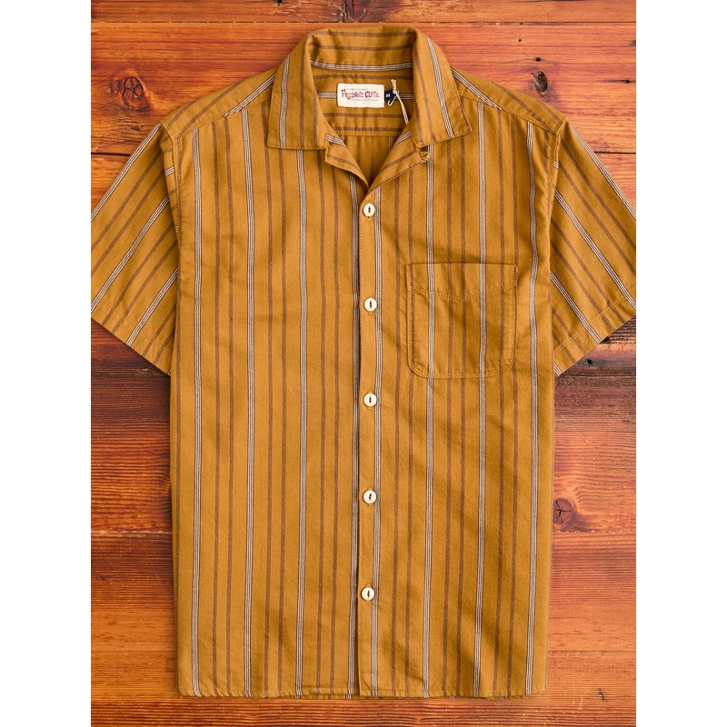 Hawaiian Button-Up Shirt in Lantern Stripe