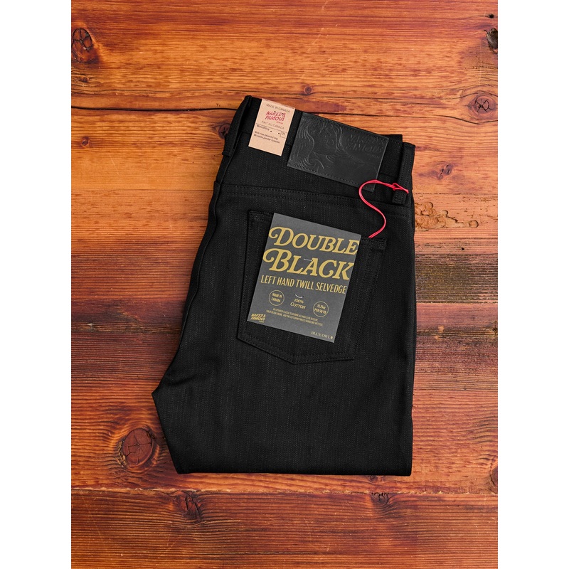 “Anniversary Left Hand Twill – Double Black Edition” 13.75oz Selvedge Denim – Weird Guy Fit