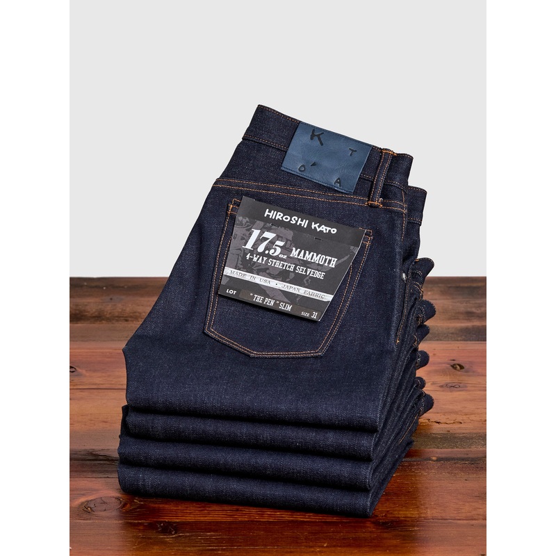 “Mammoth” 17.5oz Heavyweight Stretch Selvedge Denim – Pen Slim