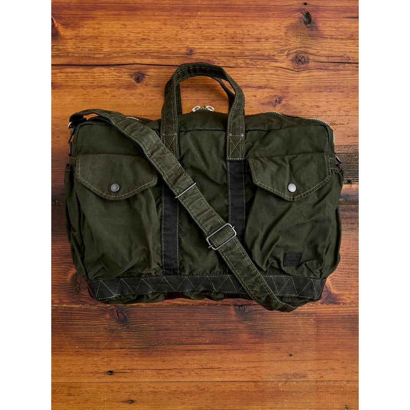 “Crag” 2-Way Boston Bag (S) in Khaki