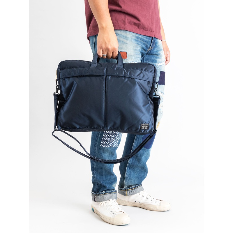 “Tanker” 2-Way Briefcase in Iron Blue