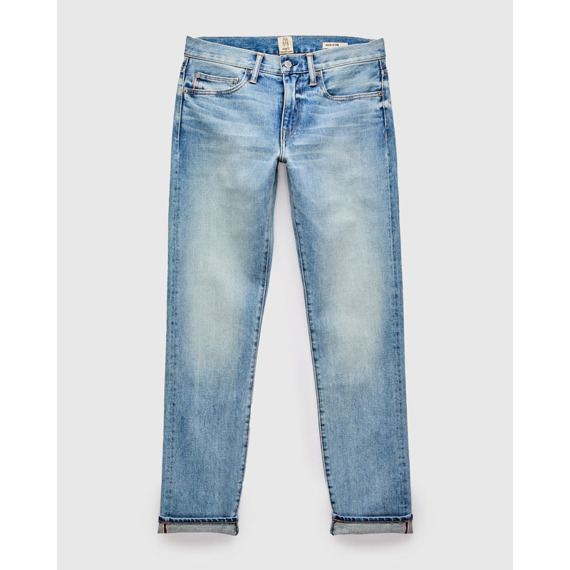 “Keith” 14oz Washed Indigo Stretch Selvedge Denim – Pen Slim